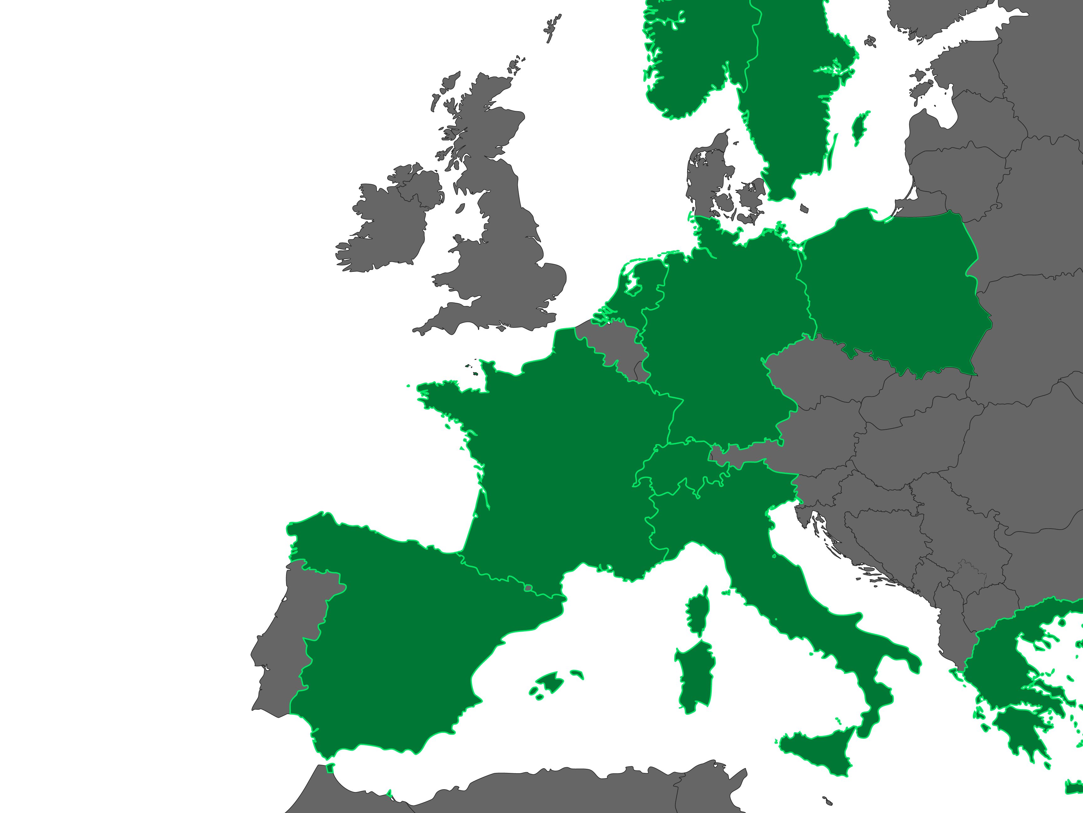 Ebrains National Nodes Map April 2025